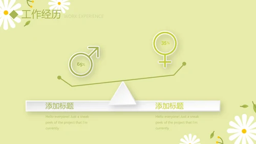 绿色小清新个人简历自我介绍动态PPT模板