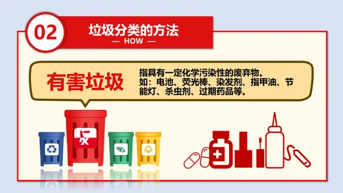 垃圾分类科普垃圾筒PPT模板