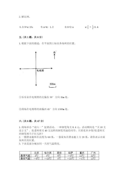 青岛版六年级数学下学期期末测试题及参考答案【培优a卷】.docx