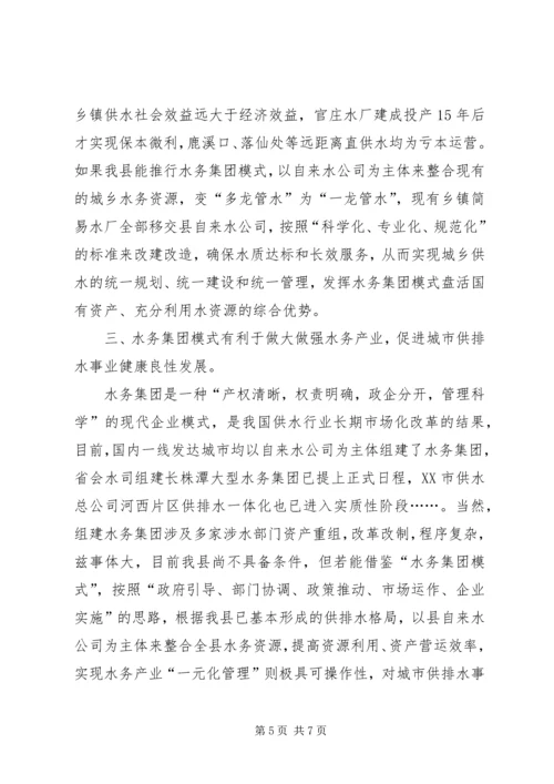 全县水务集团建立工作意见.docx