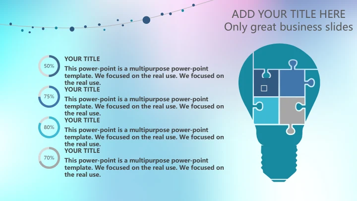 幻彩渐变英文商业计划书模板