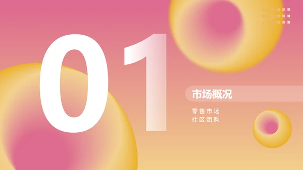渐变风粉色社区团购商业计划书PPT套装