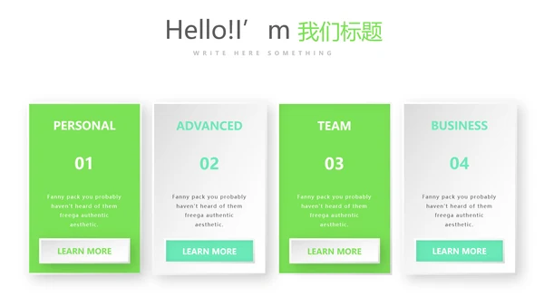 绿色时尚微立体述职报告商务通用PPT动态模板