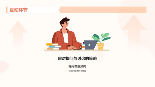 橙色插画风大学生专业课汇报PPT模板