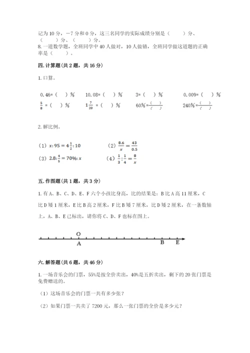 北师大版小学六年级下册数学期末综合素养测试卷精品（精选题）.docx