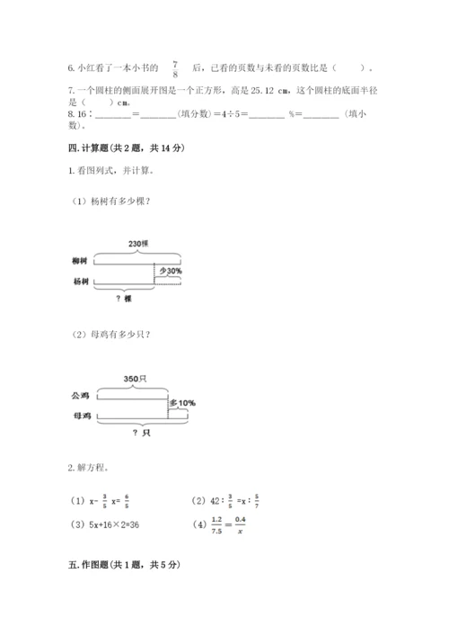 福州市平潭县六年级下册数学期末测试卷及参考答案.docx