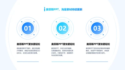 蓝色科技风并列关系3项PPT内容页