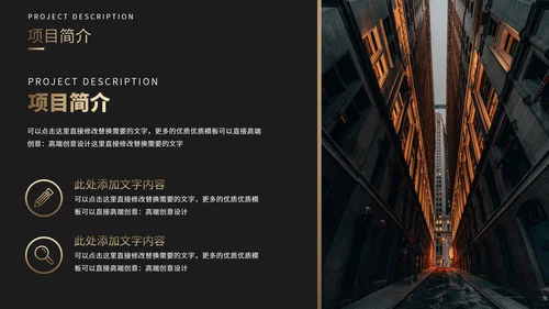 黑金风格项目介绍企业宣传公司介绍招商融资商业计划书PPT模板