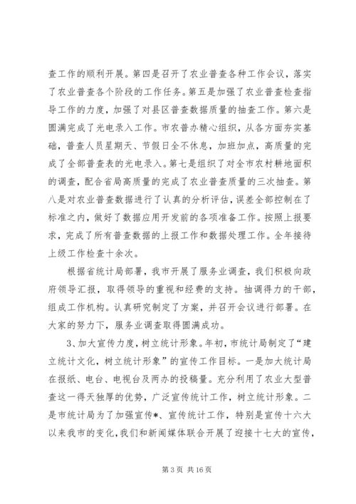 统计局工作总结及工作安排.docx