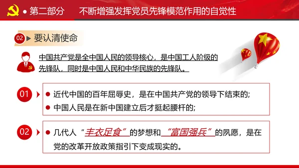发挥党员先锋模范作用专题党课组支部PPT