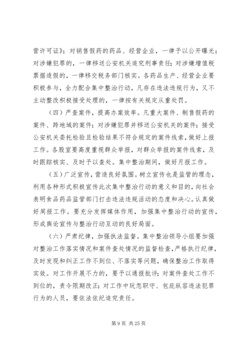 药品生产流通领域集中整治行动实施方案.docx