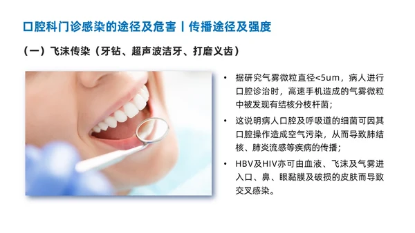 蓝色商务简约口腔科院感预防控制说课培训PPT模板院感知识培训