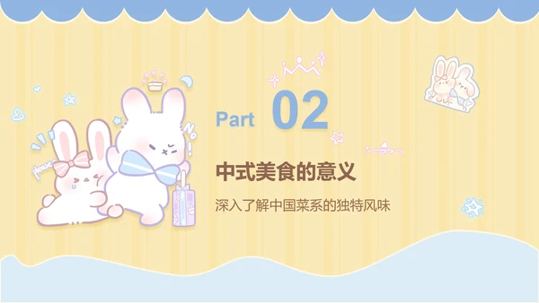 兔崽子黄色卡通风美食攻略