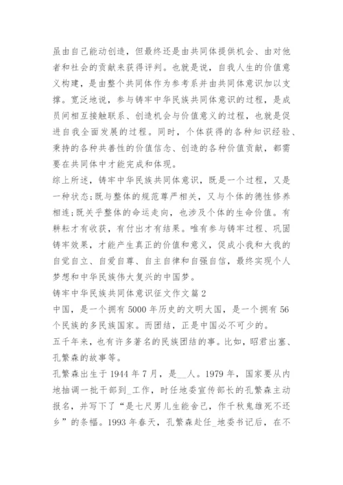 铸牢中华民族共同体意识征文作文.docx