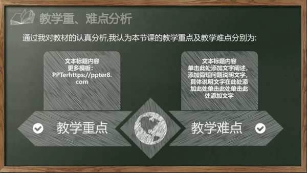 开始上课教师粉笔说课教学黑板PPT模板