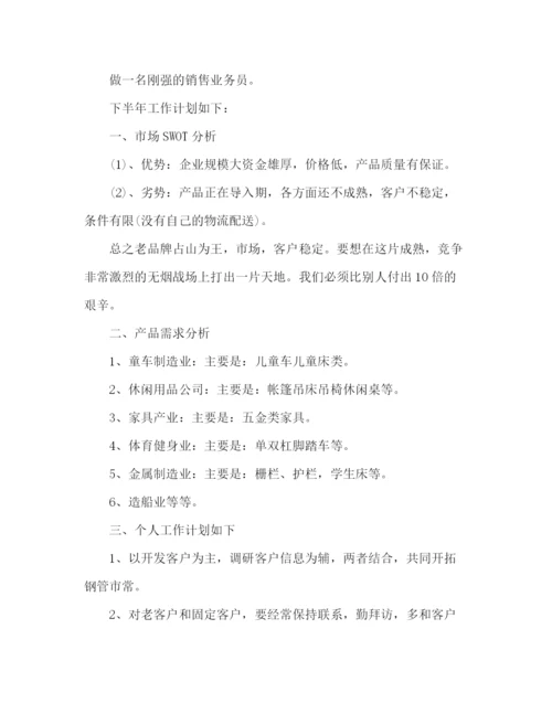 精编之销售经理下半年计划范文4篇.docx