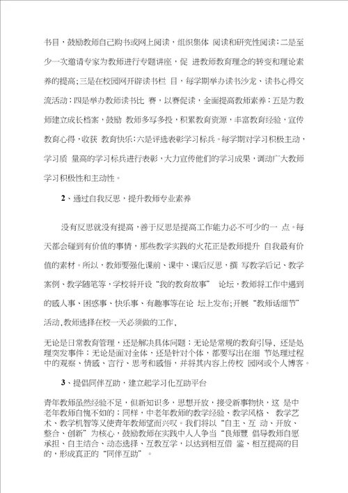 永锋小学教师专业发展年实施方案Document