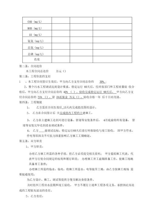 环保工程合同范本