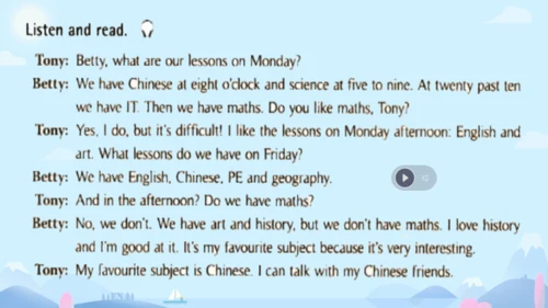 Module 5 My school day Unit 1