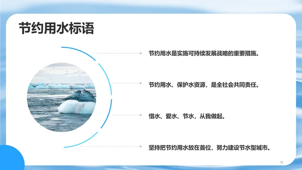 蓝色现代珍惜水资源培训PPT