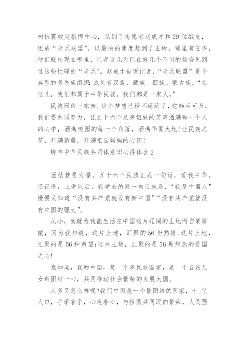 2022铸牢中华民族共同体意识心得体会范文六篇.docx