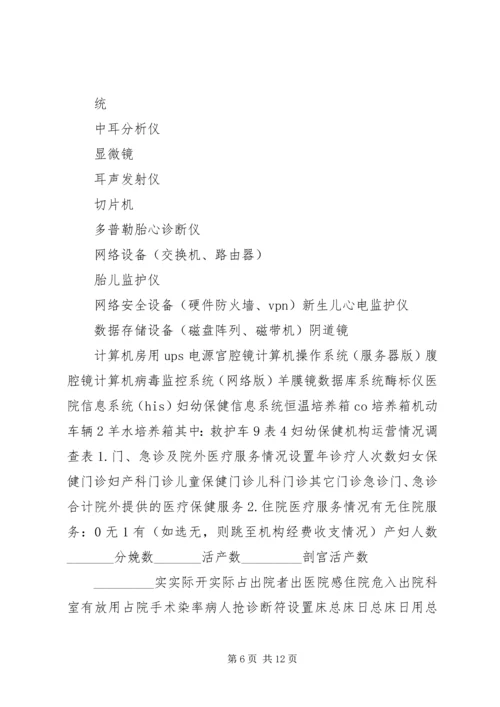 全国妇幼保健机构监测调查表.docx