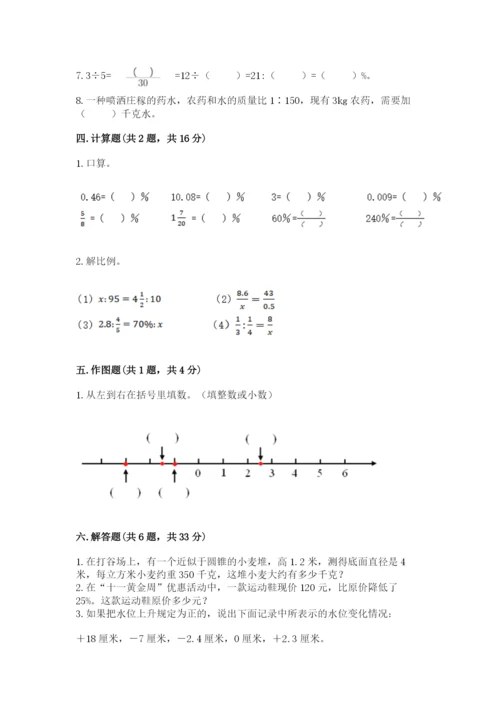 人教版六年级下册数学期末测试卷附完整答案（有一套）.docx