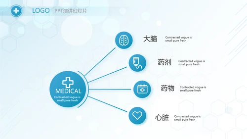 蓝色医疗人体结构学人体研究PPT