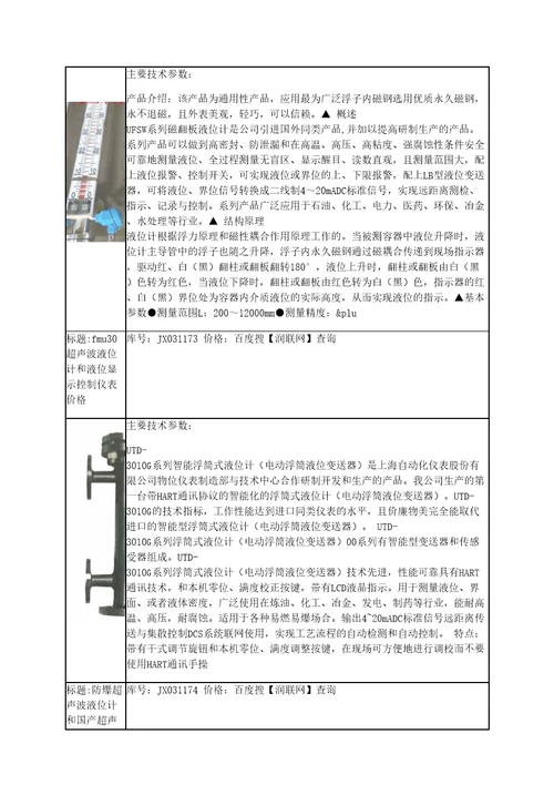 外贴超声波液位计和液位测量仪表价格