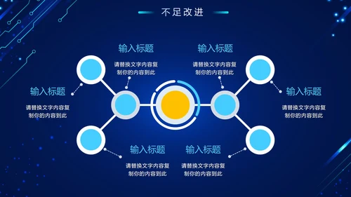 简约大气科技对称互联网年终总结PPT模板