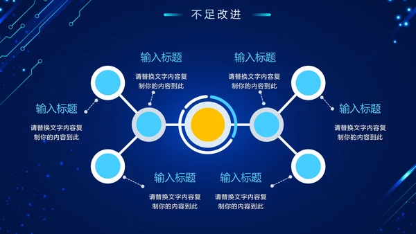 简约大气科技对称互联网年终总结PPT模板