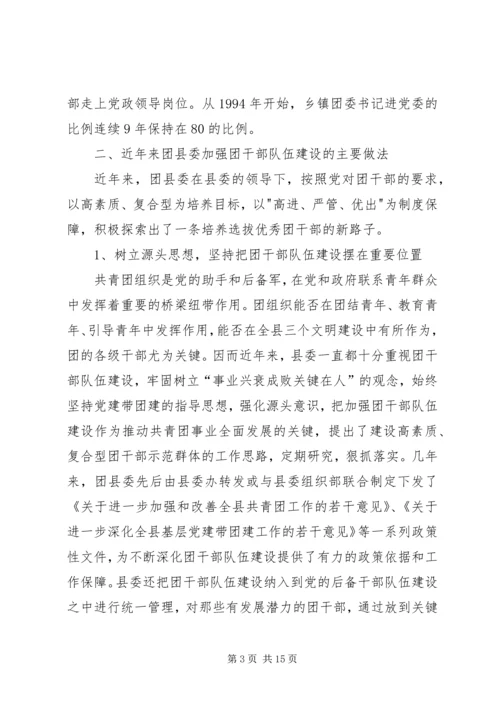 关于XX县共青团干部队伍建设的调查与思考 (3).docx