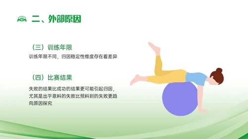 绿色简约运动心理学说课课件PPT模板