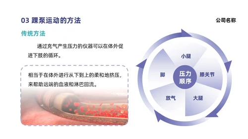 蓝色系紫色系简约风踝泵运动健康宣教培训ppt课件