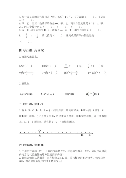 小学六年级数学摸底考试题及完整答案【精选题】.docx