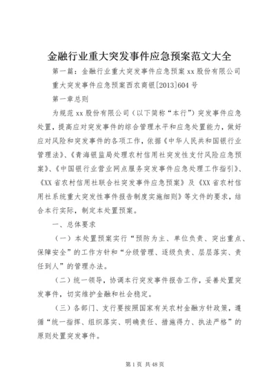 金融行业重大突发事件应急预案范文大全.docx