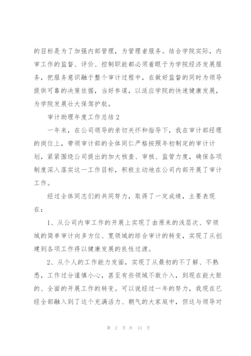 审计助理年度工作总结5篇.docx