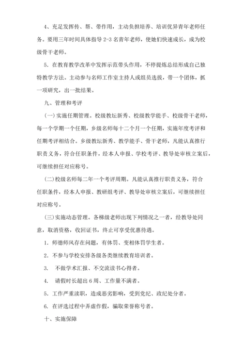 学校教师梯级发展培养综合项目工程实施专项方案.docx