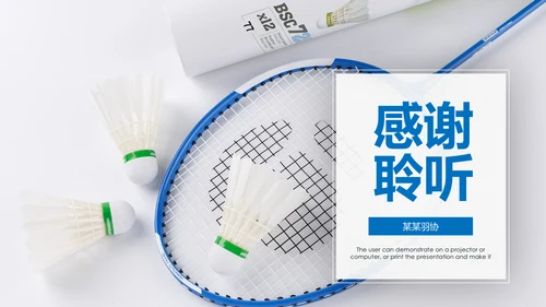 体育竞赛活动羽毛球运动羽神争霸PPT模板