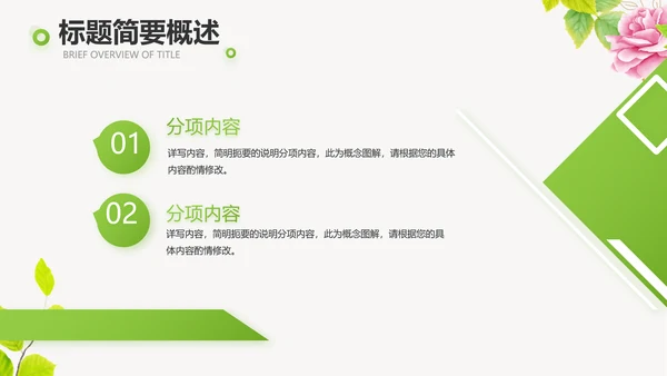 绿色水彩风春天约会旅游相册动态PPT