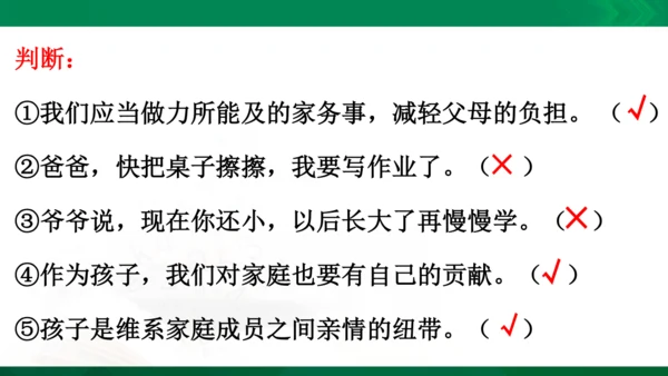 【期末复习】统编版道德与法治4年级上册第2单元为父母分担复习课件（25张PPT）