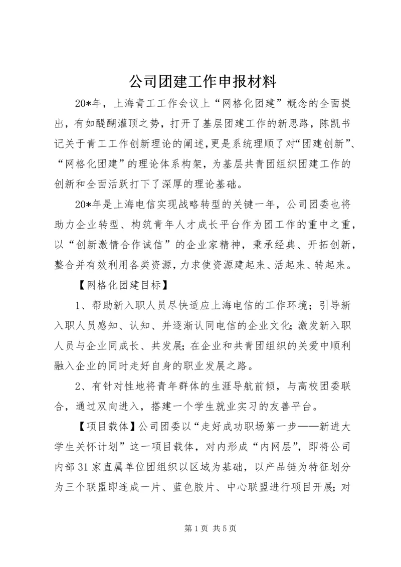 公司团建工作申报材料.docx