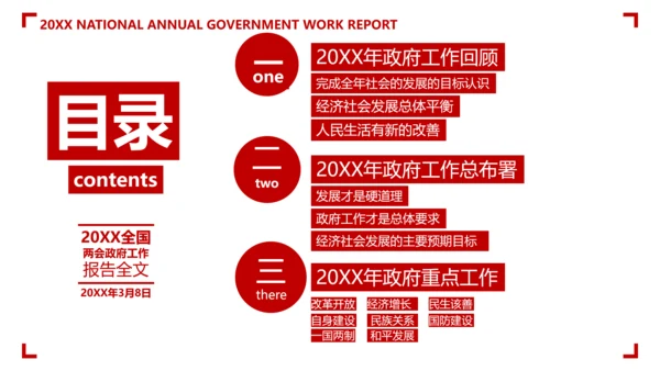 两会政府工作教学报告PPT
