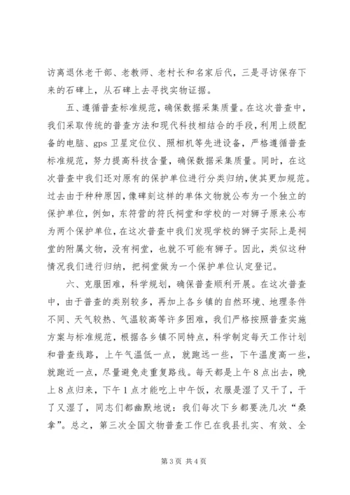 县文物普查工作报告.docx