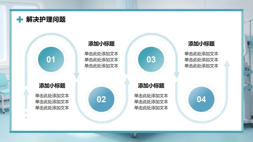 绿色商务风护理个案工作总结汇报PPT模板