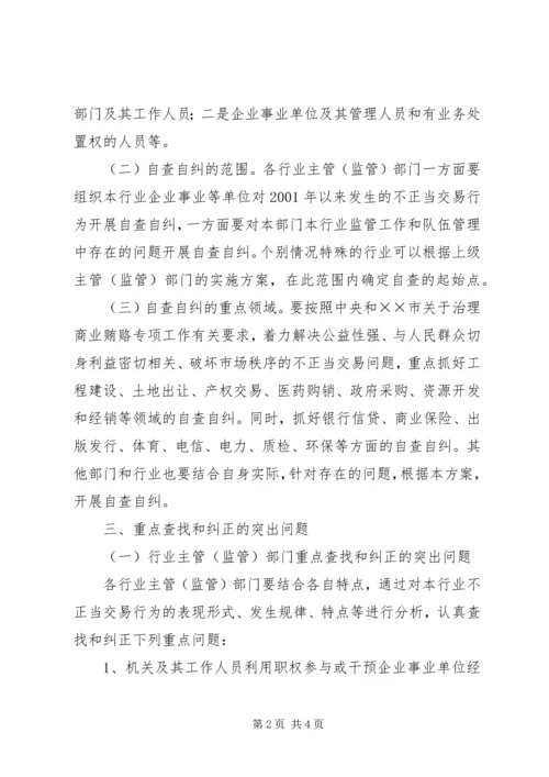 市自查自纠的工作计划方案 (2).docx