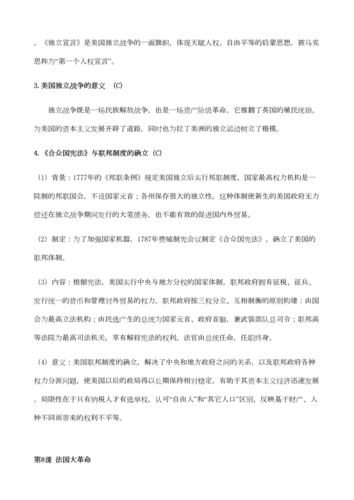 2023年上海高中历史第四分册知识点.docx