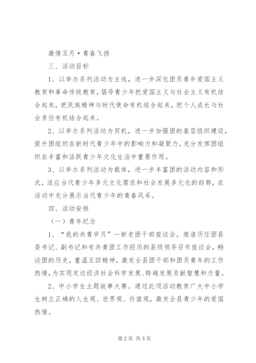 团县委纪念五四运动91周年活动方案精编.docx
