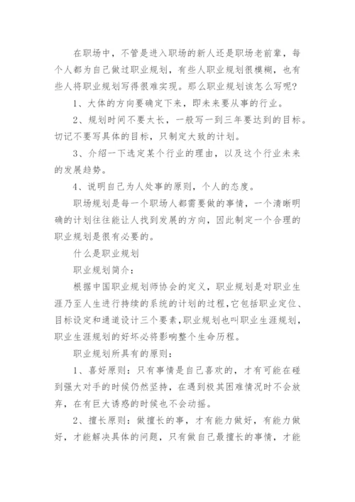 什么是个人职业规划.docx