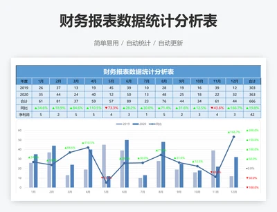 财务报表数据统计分析表